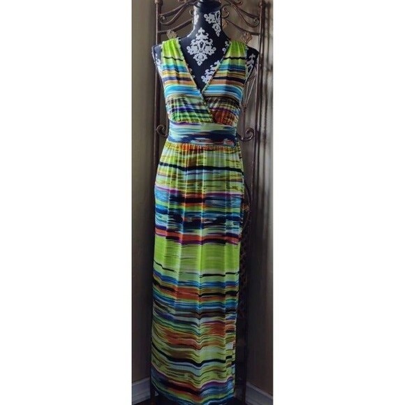Mlle Gabrielle Sleeveless Maxi Dress Size M - Picture 1 of 12